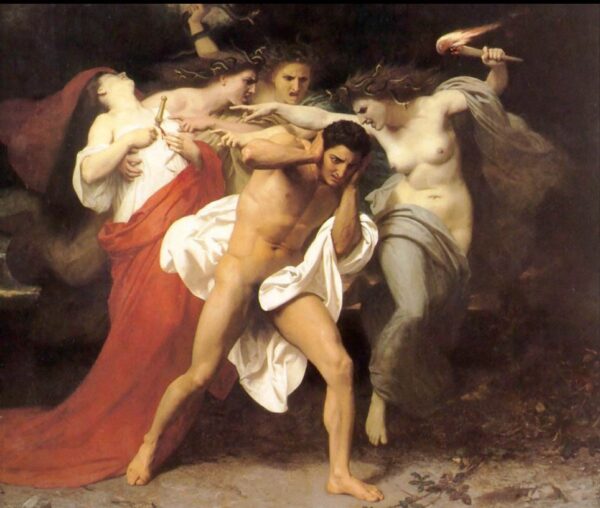 Orestes Pursued by the Furies Herself by William Bouguereau, hand-painted oil painting reproduction
