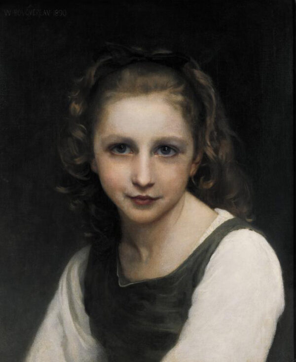 Portrait of a Young Girl by William Bouguereau, hand-painted oil painting reproduction