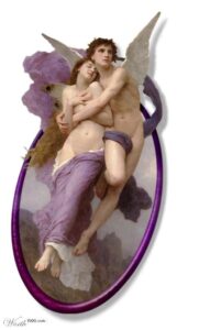 Ravishment of Psyche by William Bouguereau, hand-painted oil painting reproduction