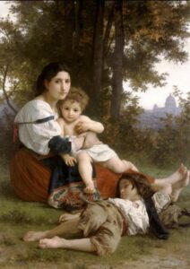 Rest at Harvest by William Bouguereau, hand-painted oil painting reproduction