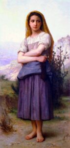 Shepherdess by William Bouguereau, hand-painted oil painting reproduction