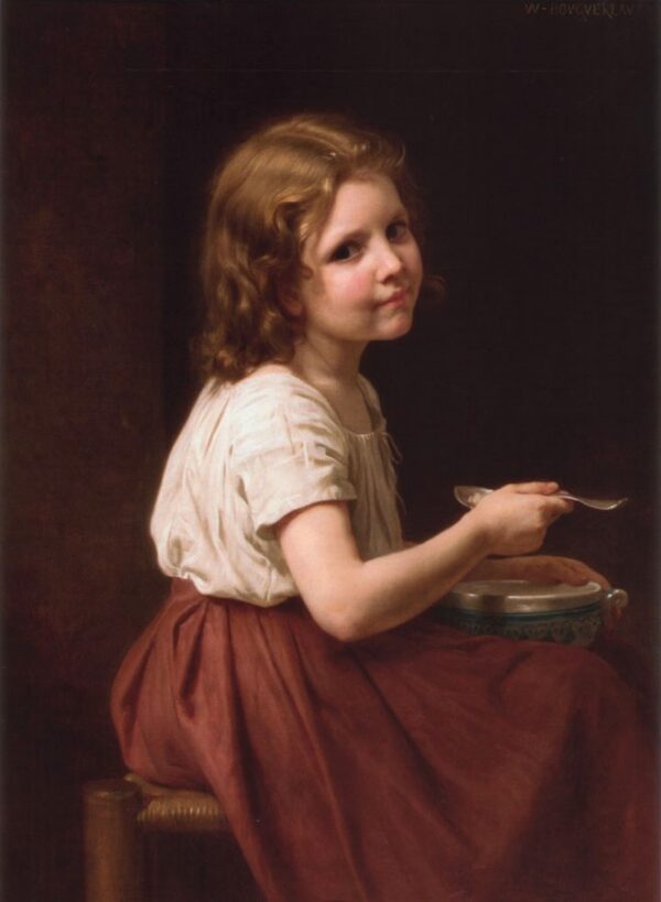 Soup by William Bouguereau, hand-painted oil painting reproduction