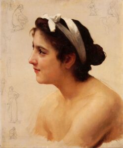 Study Of A Woman For Offering To Love by William Bouguereau, hand-painted oil painting reproduction