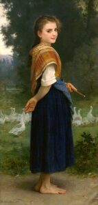 The Goose by William Bouguereau, hand-painted oil painting reproduction
