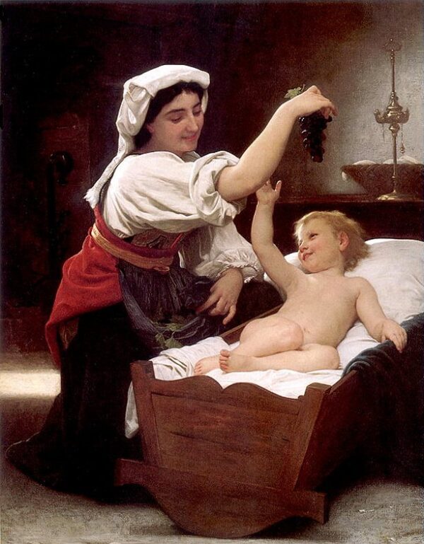 The Grapes by William Bouguereau, hand-painted oil painting reproduction