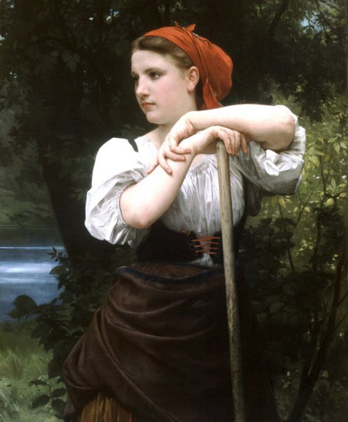 The Haymaker by William Bouguereau, hand-painted oil reproduction