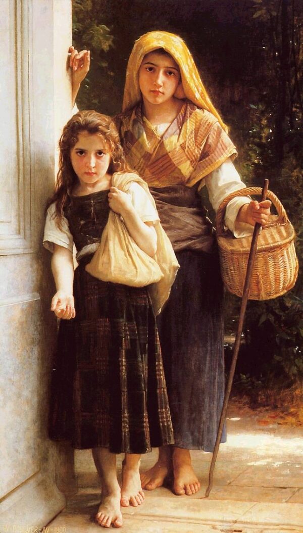 The Little Beggar Girls by William Bouguereau, hand-painted oil painting reproduction