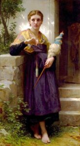 The Spinner by William Bouguereau, hand-painted oil painting reproduction
