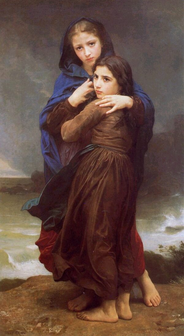 The Storm by William Bouguereau, hand-painted oil painting reproduction