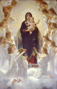 The Virgin with Angels by William Bouguereau, hand-painted oil painting reproduction
