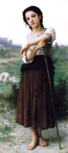 The Young Shepherdess by William Bouguereau, hand-painted oil painting reproduction