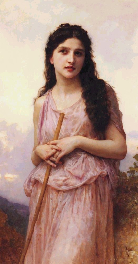 Waiting by William Bouguereau, hand-painted oil reproduction