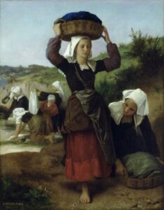 Washerwomen of Fouesnant by William Bouguereau, hand-painted oil painting reproduction