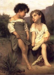 Young Bathers by William Bouguereau, hand-painted oil painting reproduction