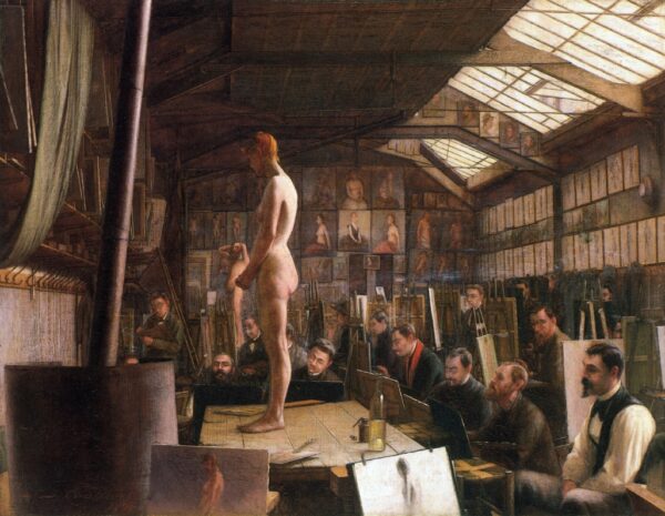 Bouguereaus Atelier at the Acadeemie Julian Paris by Jefferson David Chalfant, hand-painted oil painting reproduction
