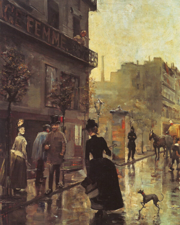 Boulevard In Paris by Akseli Gallen-Kallela, hand-painted oil painting reproduction
