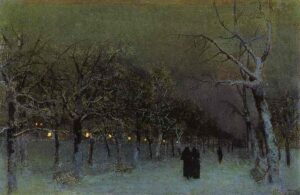 Boulevard in the Evening by Isaac Levitan