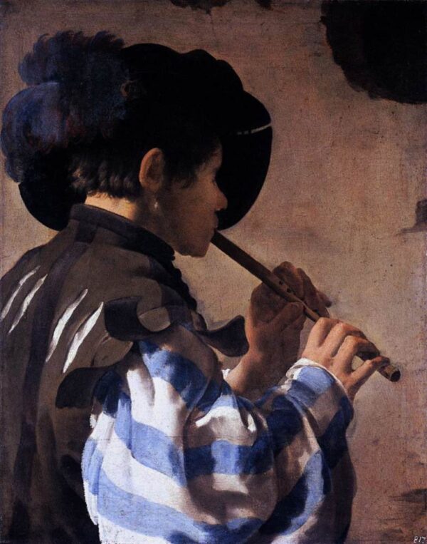 Boy Playing a Fife by Hendrick ter Brugghen, hand-painted oil painting reproduction