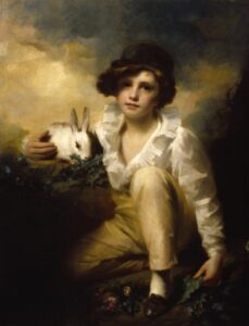 Boy and Rabbit by Henry Raeburn, hand-painted oil painting reproduction