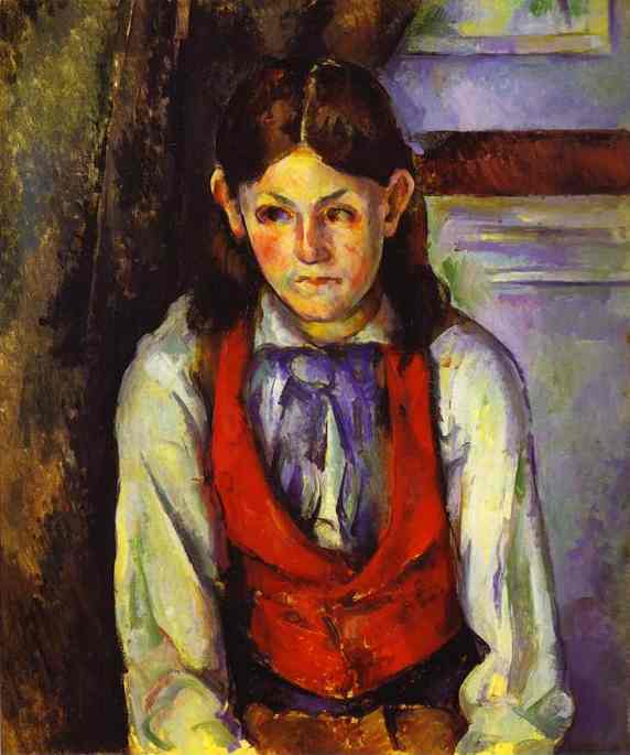 Boy in a Red Vest by Paul Cézanne, hand-painted oil reproduction