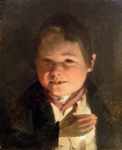 Boy in the candlelight by Friedrich von Amerling, hand-painted oil painting reproduction