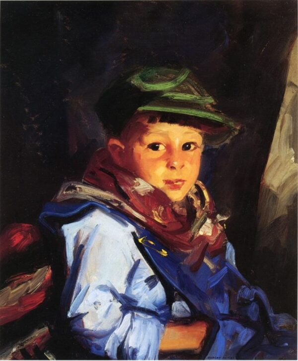 Boy with a Green Cap by Robert Henri, hand-painted oil painting reproduction