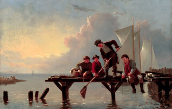 Boys Crabbing by William Ranney, hand-painted oil reproduction