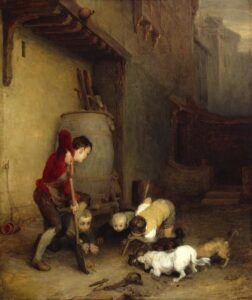 Boys Digging for Rats by David Wilkie, hand-painted oil painting reproduction