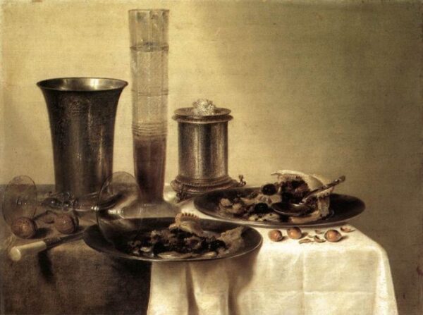 Breakfast Still Life by Willem Claesz Heda, hand-painted oil painting reproduction
