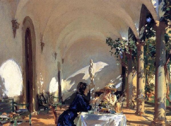 Breakfast in the Loggia by John Singer Sargent, hand-painted oil painting reproduction
