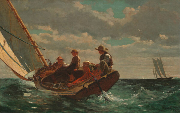 Breezing Up 1876 by Winslow Homer, hand-painted oil painting reproduction