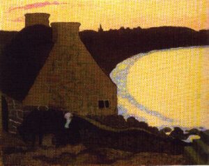 Breton Landscape In Yellow by Maurice Denis, hand-painted oil painting reproduction