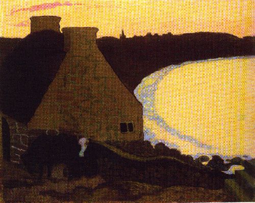 Breton Landscape In Yellow by Maurice Denis, hand-painted oil reproduction