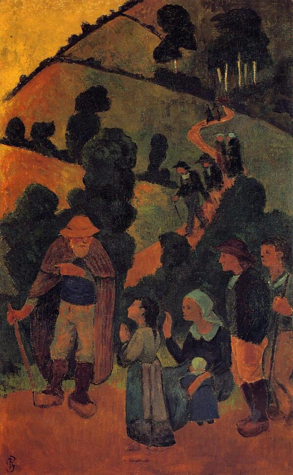 Bretons on a Path by Paul Sérusier, hand-painted oil painting reproduction