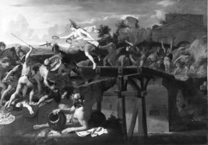 Horatius Cocles Defending The Bridge by Charles Le Brun, hand-painted oil painting reproduction