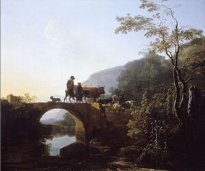 Bridge in an Italian Landscape by Adam Pynacker, hand-painted oil painting reproduction