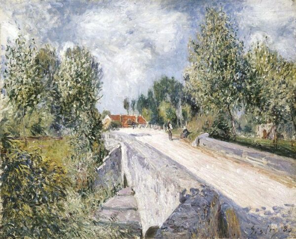 Bridge over the Orvanne near Moret by Alfred Sisley, hand-painted oil painting reproduction