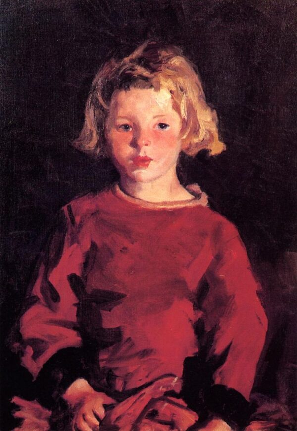 Bridget in Red by Robert Henri, hand-painted oil painting reproduction