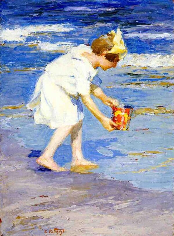 Brighton Beach by Edward Henry Potthast, hand-painted oil painting reproduction