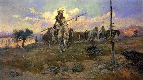 Bringing Home the Spoils by Charles Marion Russell, hand-painted oil painting reproduction