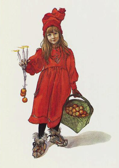 Brita as Iduna by Carl Larsson, hand-painted oil reproduction