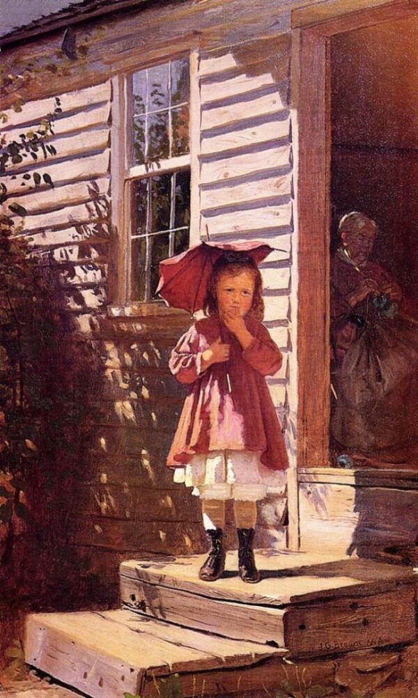 Broken Parasol by John G Brown, hand-painted oil painting reproduction