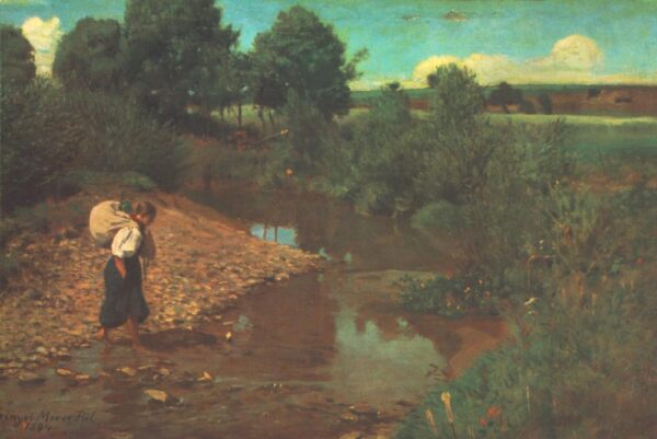 Brook by Pál Szinyei Merse, hand-painted oil reproduction