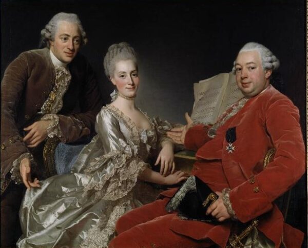 John Jennings with Sister and Brother-in-Law by Alexander Roslin, hand-painted oil painting reproduction