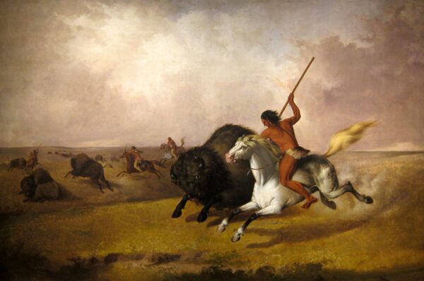 Buffalo Hunt on the Southwestern Prairies by John Mix Stanley, hand-painted oil painting reproduction