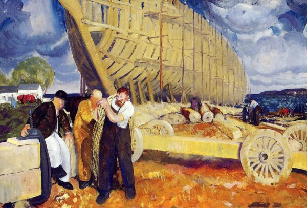 Builders of Ships by George Bellows, hand-painted oil painting reproduction