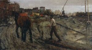 Building Site in Amsterdam by George Hendrik Breitner, hand-painted oil painting reproduction