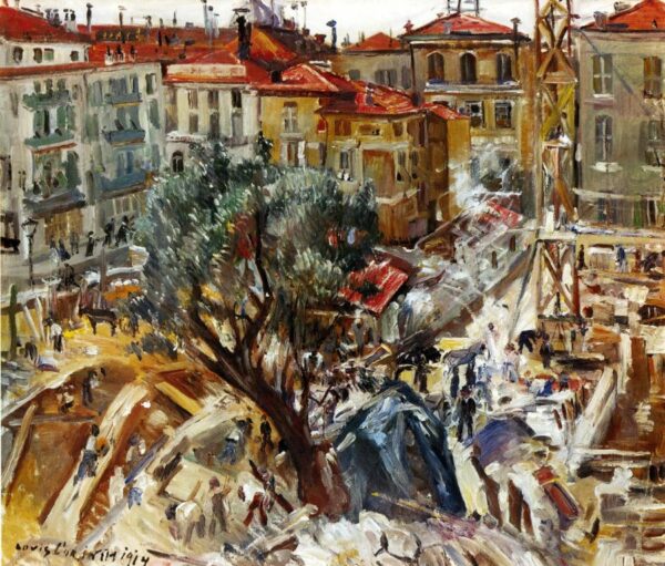 Building Under Construction in Monte Carlo by Lovis Corinth, hand-painted oil painting reproduction