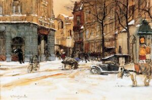 Buitenhof Den Haag by Floris Arntzenius, hand-painted oil painting reproduction