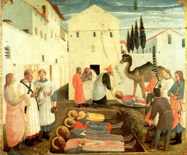 Burial of Saint Cosmas and Saint Damian by Fra Angelico, hand-painted oil painting reproduction